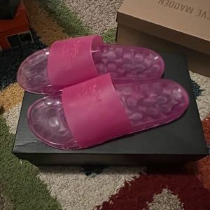 Womans Pink Coach Ulyssa Rubber Slide
